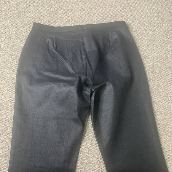 Eileen Fisher Womens Pants Size Small Black Coated Skinny Leg Pull On Mid Rise - Picture 4 of 12